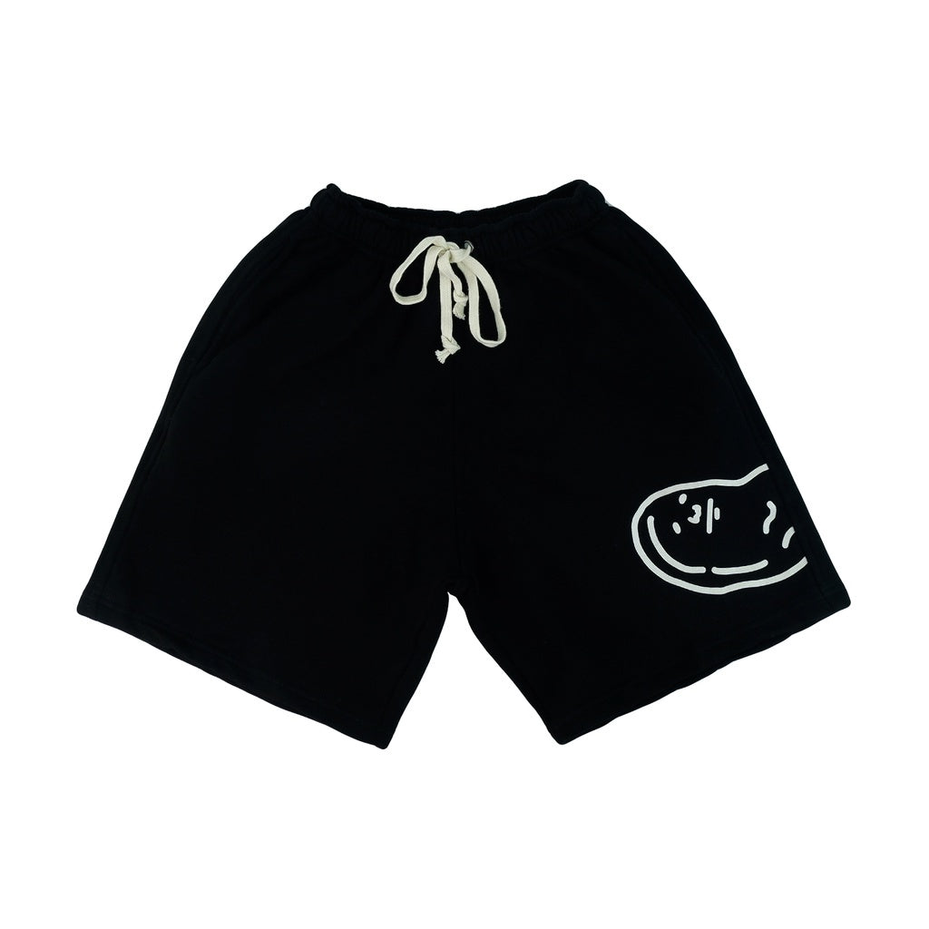 PEANUT STAIN - Hiding Peanut Black Oversized Shorts