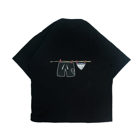 PEANUT STAIN - Hang Out To Dry Black Oversized Tshirt